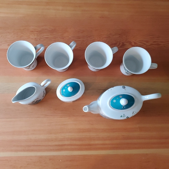 Tea Set, 222 Fifth Teal Tea Set - Picture 2 of 5